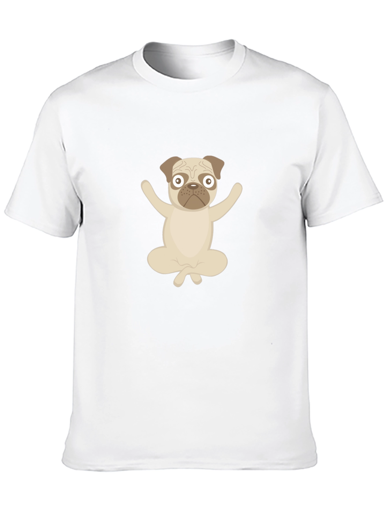 Yoga Pug Black T-Shirt