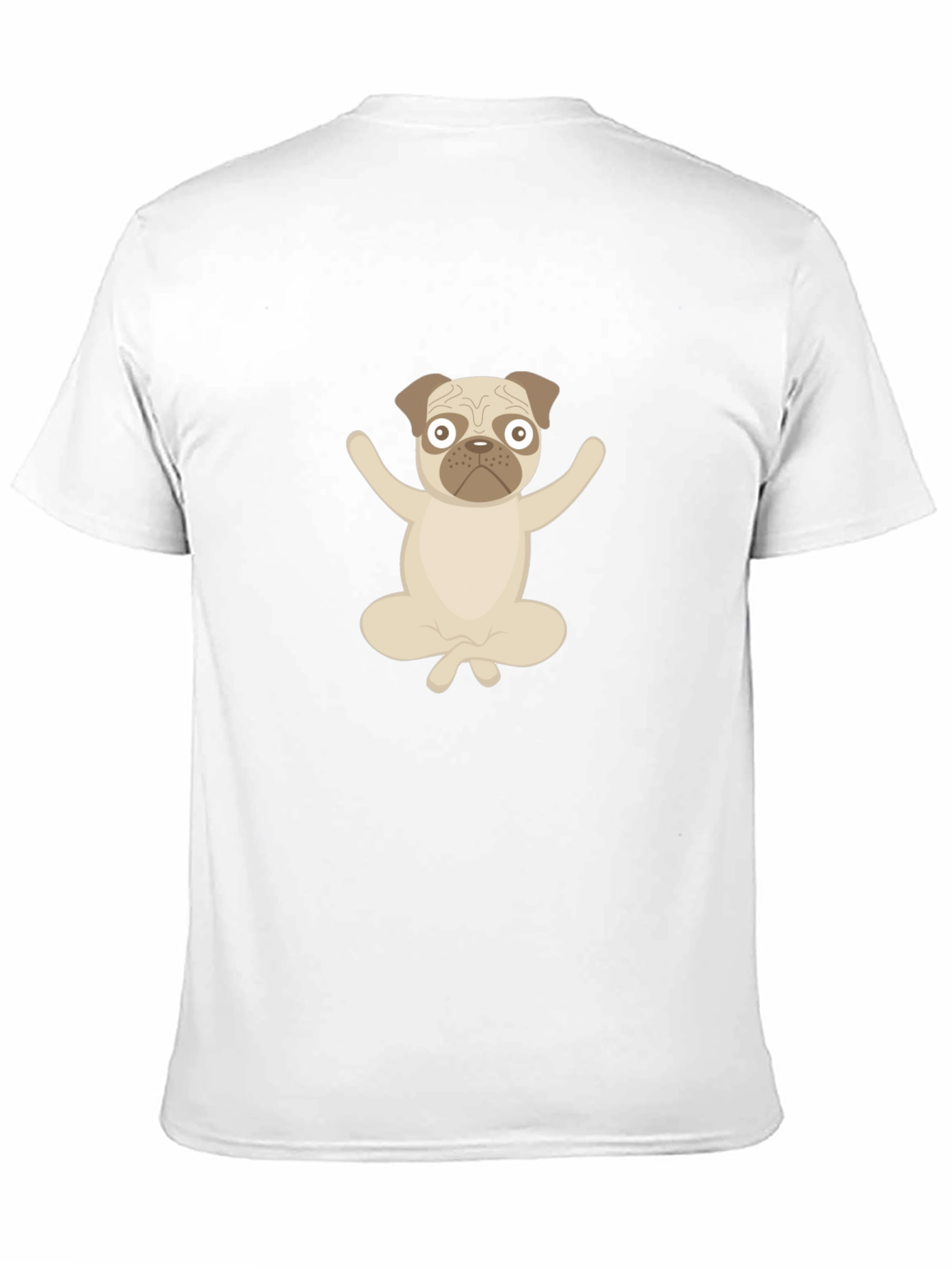 Yoga Pug Black T-Shirt