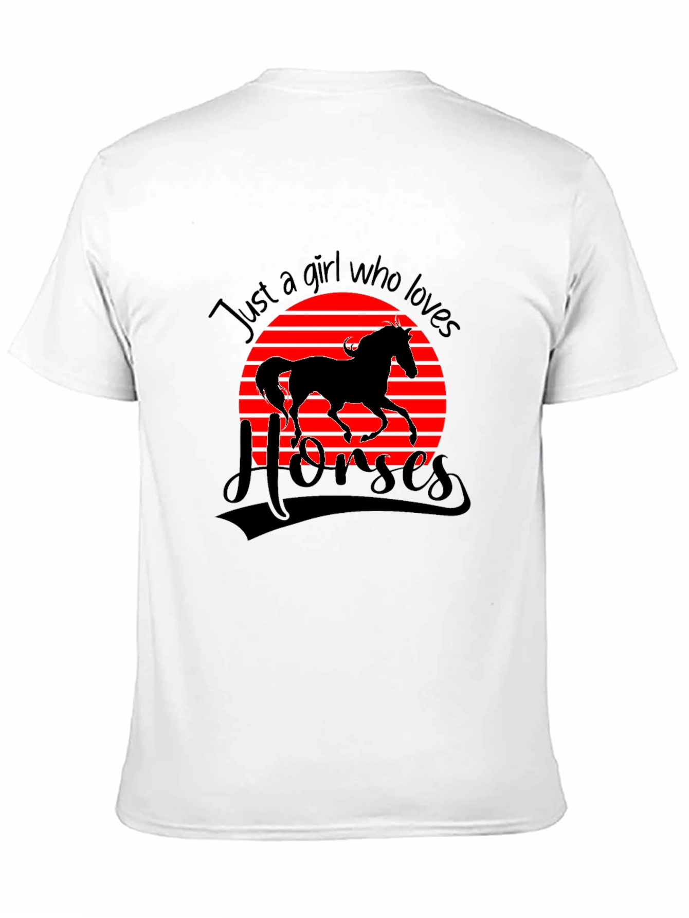 Girl Who Loves Horses Graphic T-Shirt