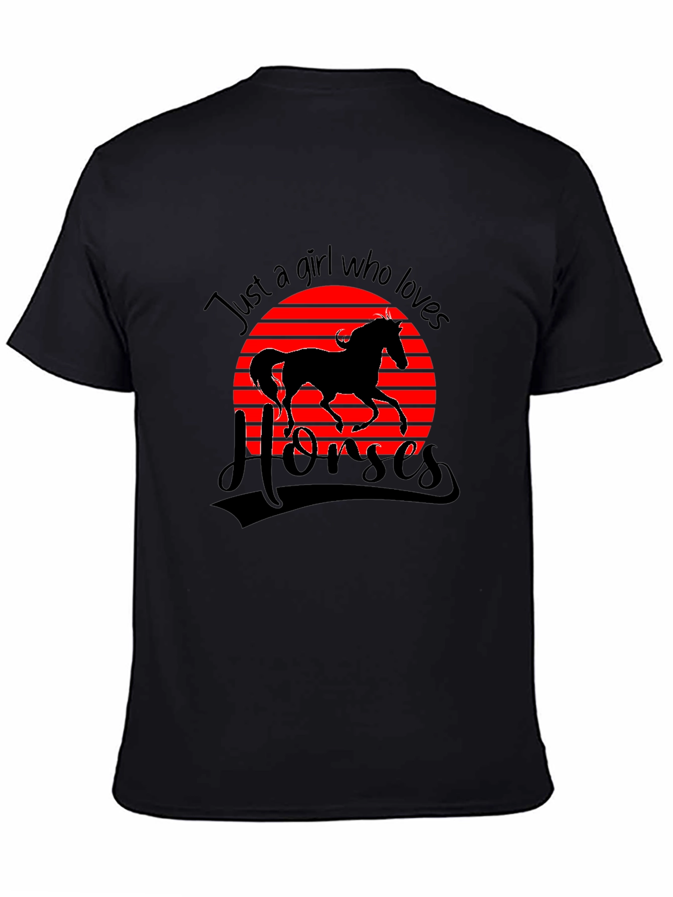 Girl Who Loves Horses Graphic T-Shirt
