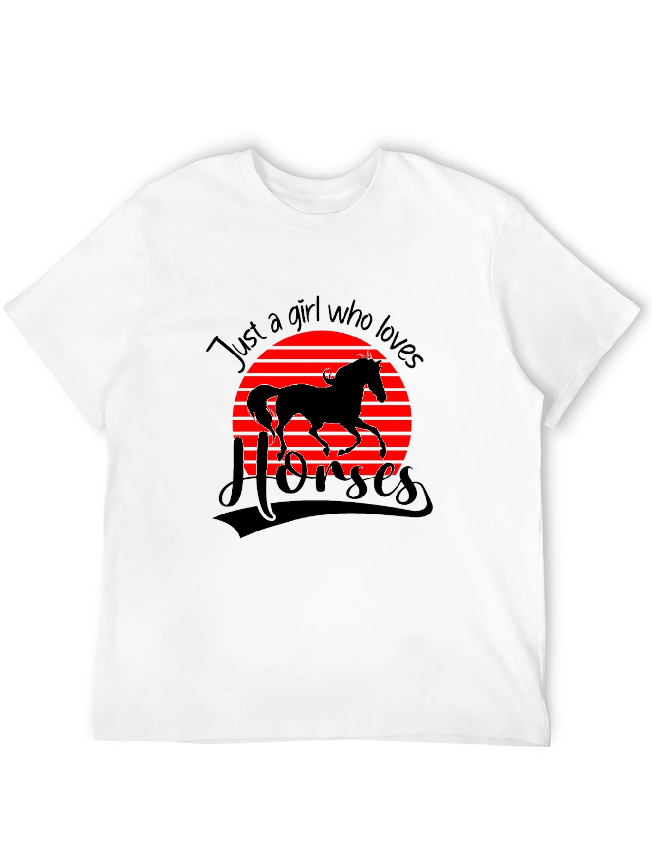 Girl Who Loves Horses Graphic T-Shirt