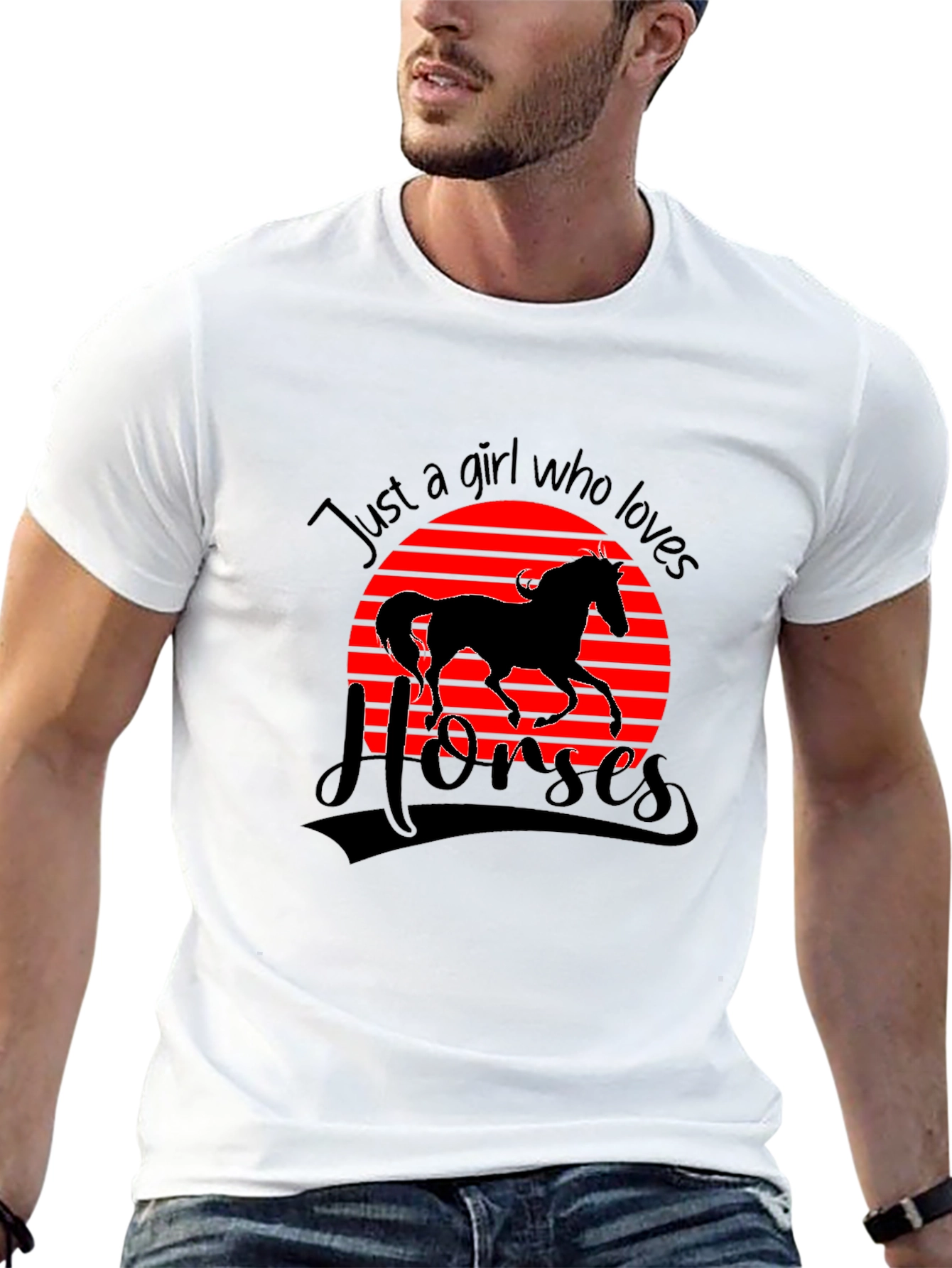 Girl Who Loves Horses Graphic T-Shirt