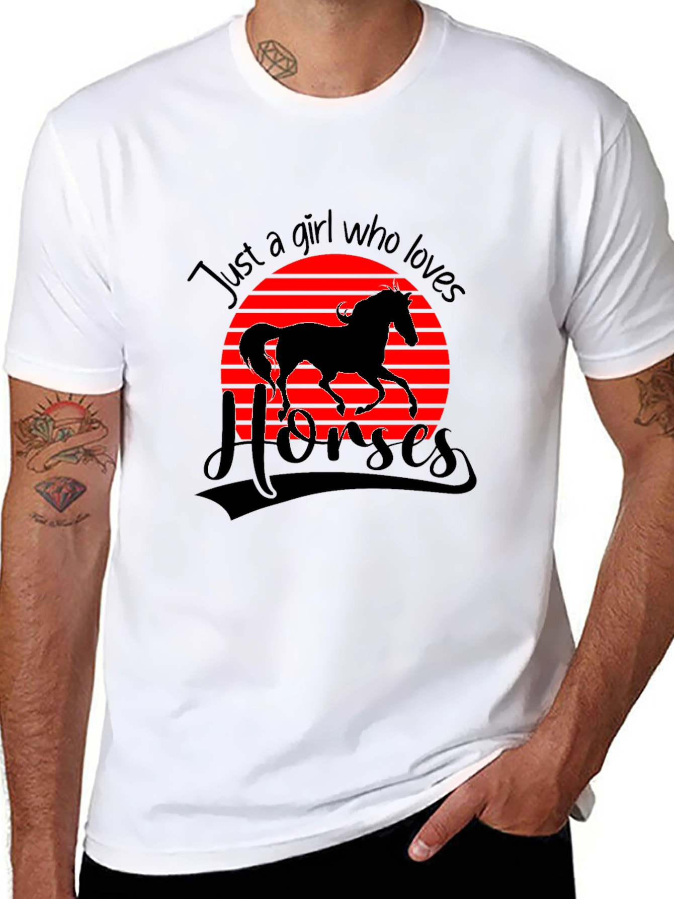 Girl Who Loves Horses Graphic T-Shirt