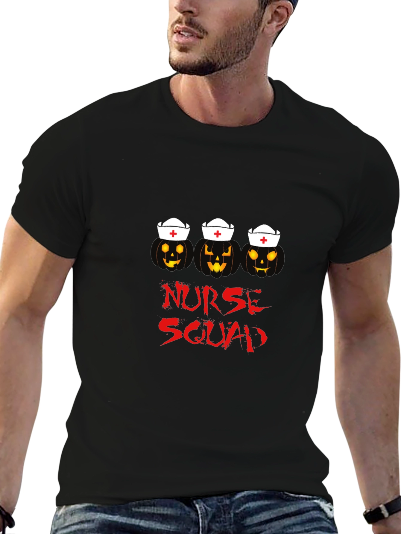 Nurse Squad Halloween Pumpkin T-Shirt