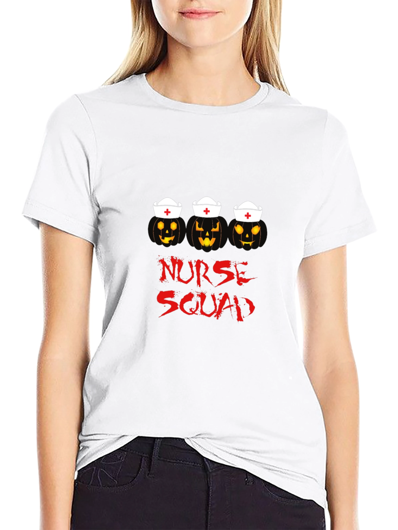 Nurse Squad Halloween Pumpkin T-Shirt