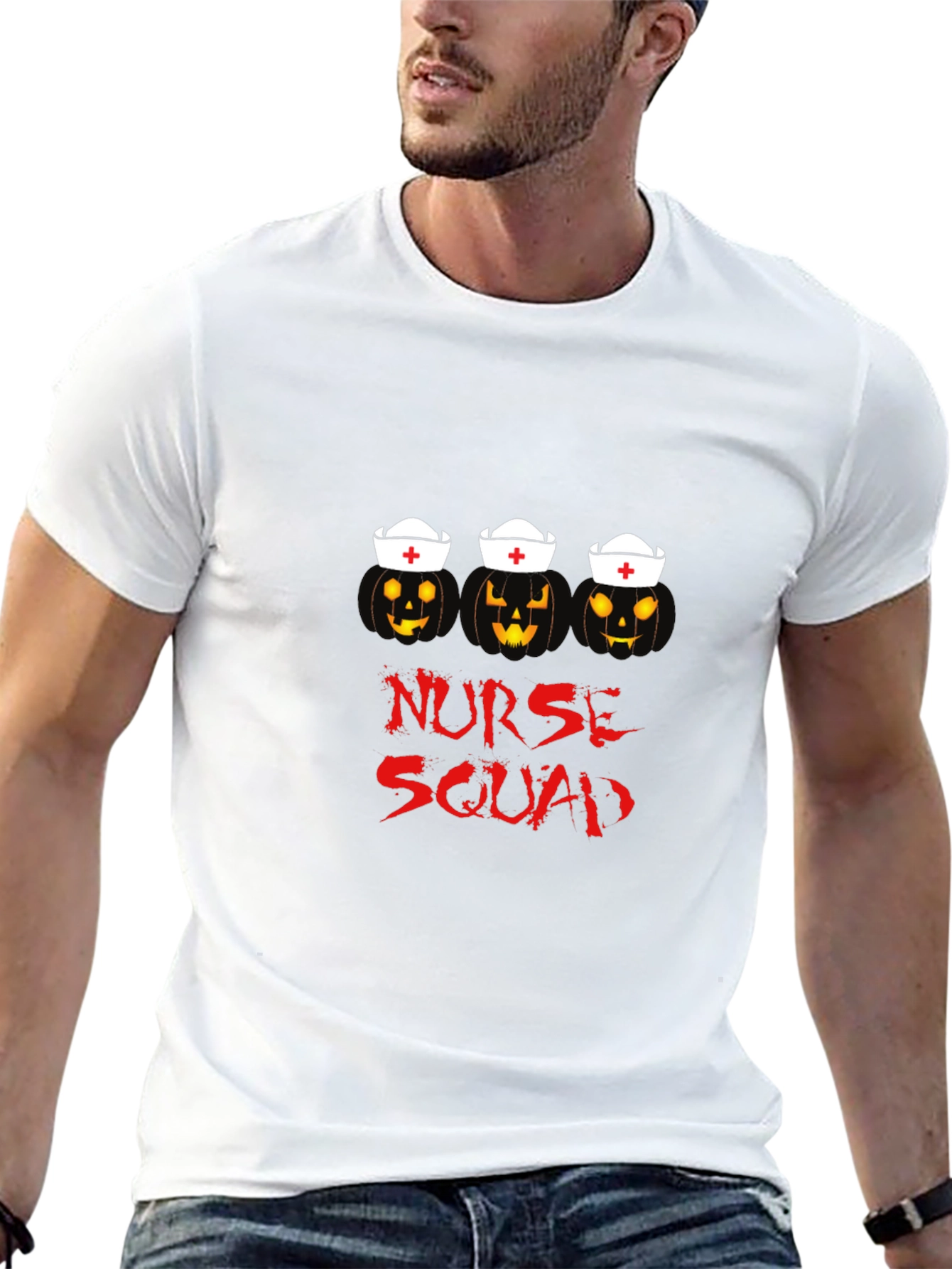 Nurse Squad Halloween Pumpkin T-Shirt