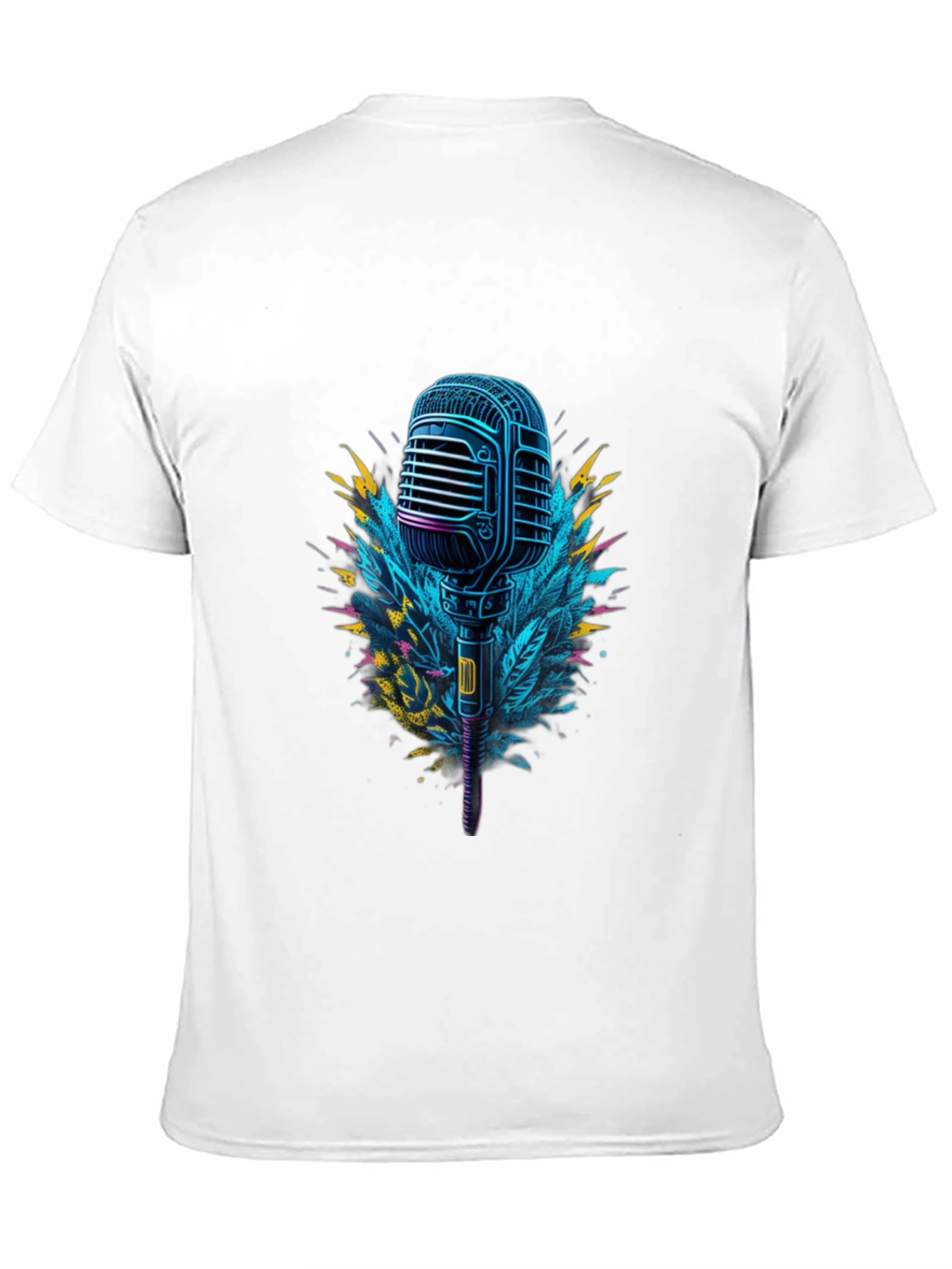 Retro Microphone Graphic Tee - Cool Musician Style