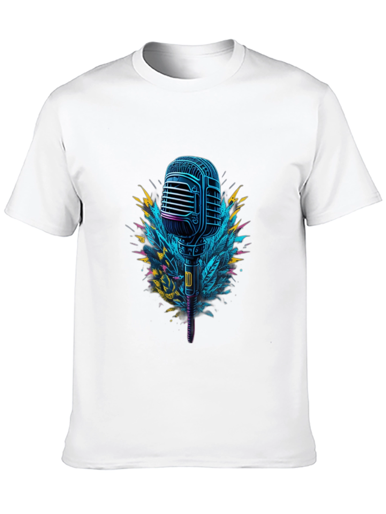 Retro Microphone Graphic Tee - Cool Musician Style