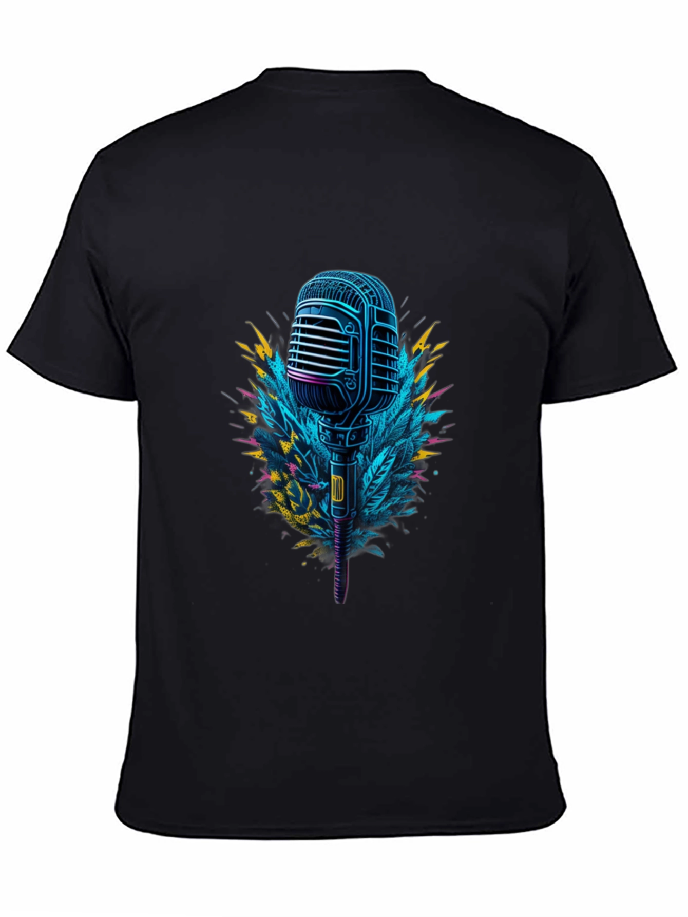 Retro Microphone Graphic Tee - Cool Musician Style