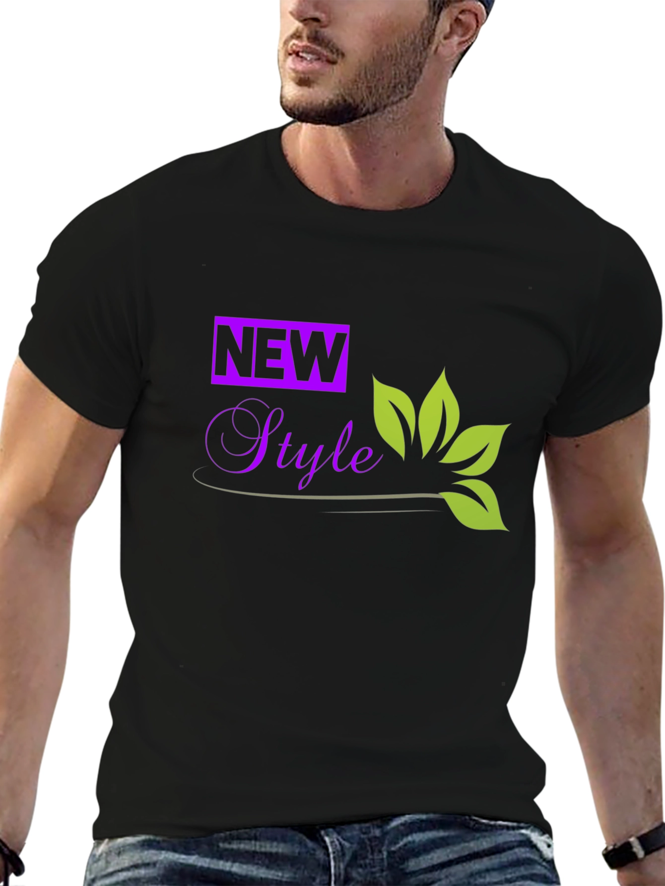 Trendy Black T-Shirt: New Style Graphic Tee