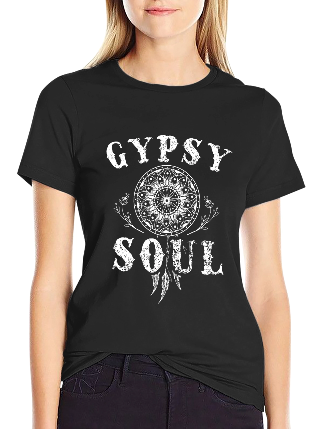 Gypsy Soul Black Graphic T-Shirt