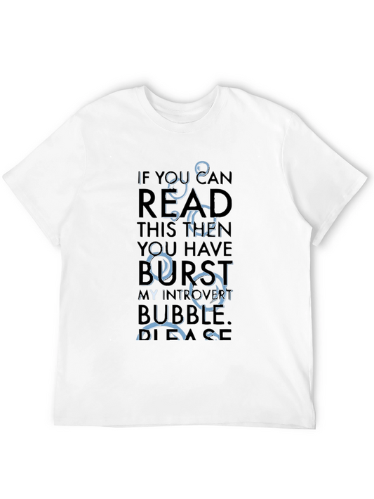 Introvert Bubble Graphic T-Shirt -  Comfy Black Tee