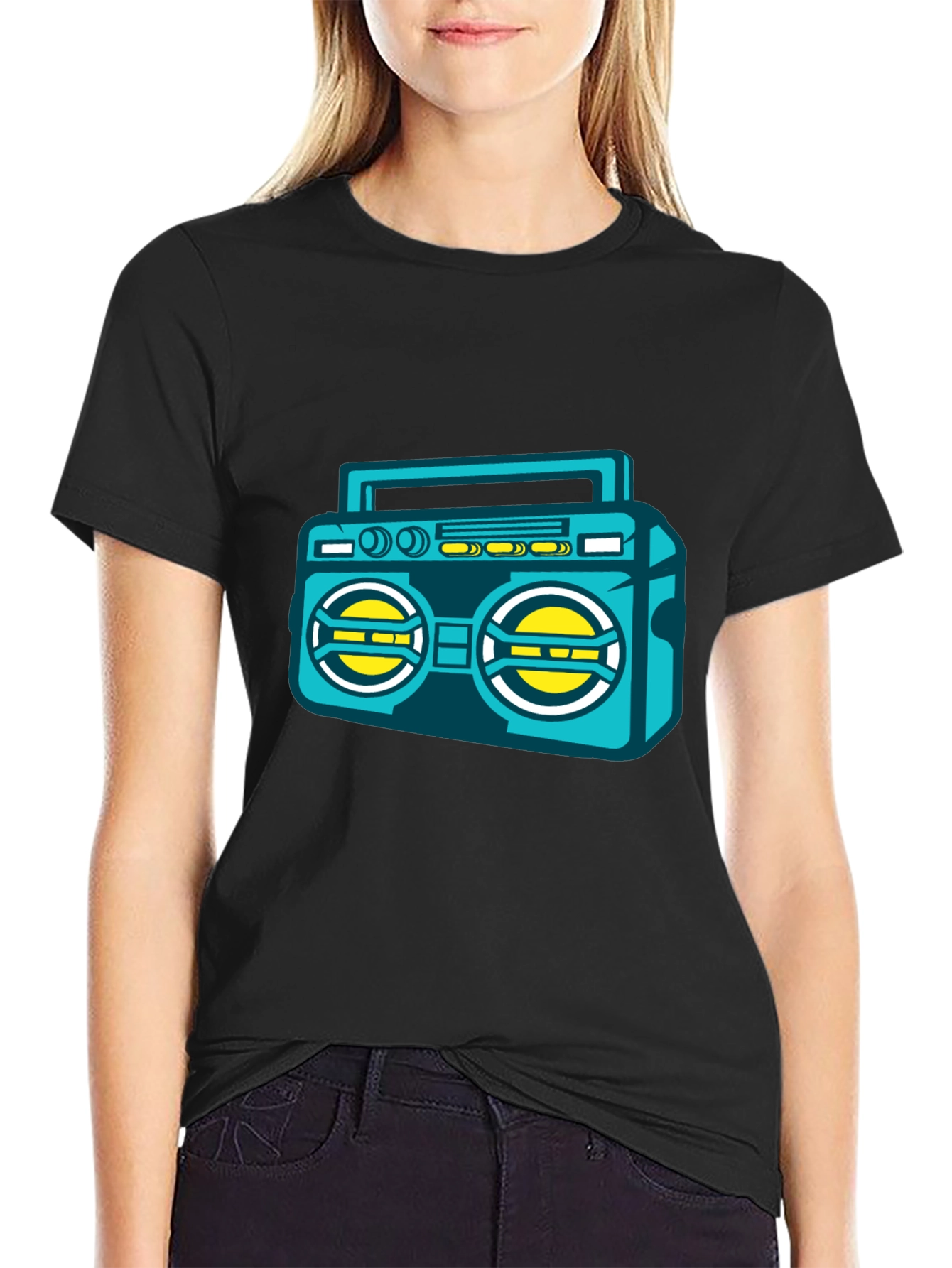 Retro Boombox Graphic Tee - Cool Music Lover T-Shirt
