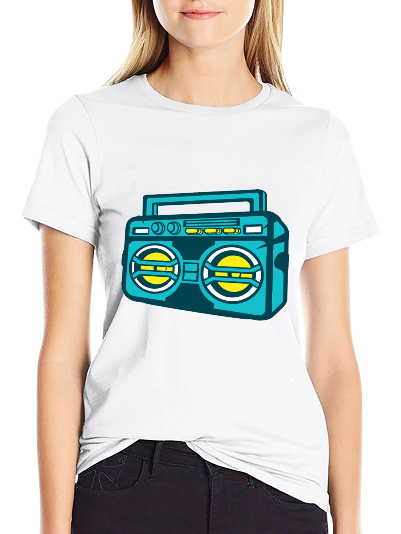 Retro Boombox Graphic Tee - Cool Music Lover T-Shirt