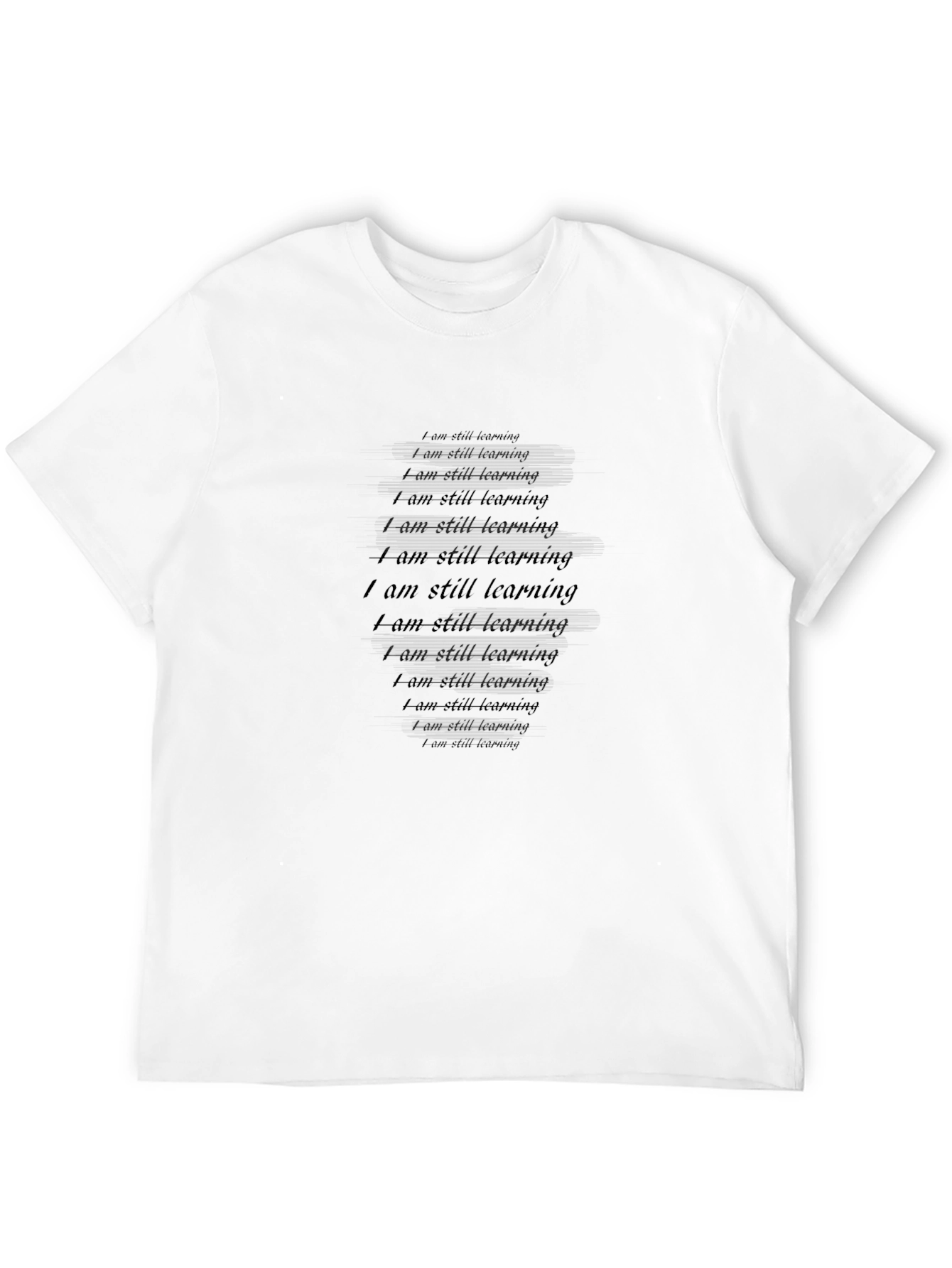 I am still learning mens black T-shirt