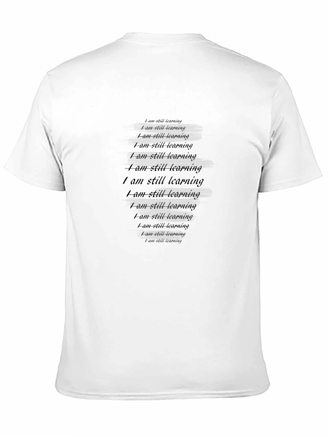 I am still learning mens black T-shirt