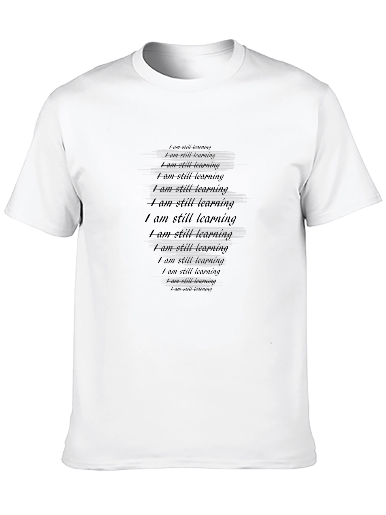 I am still learning mens black T-shirt