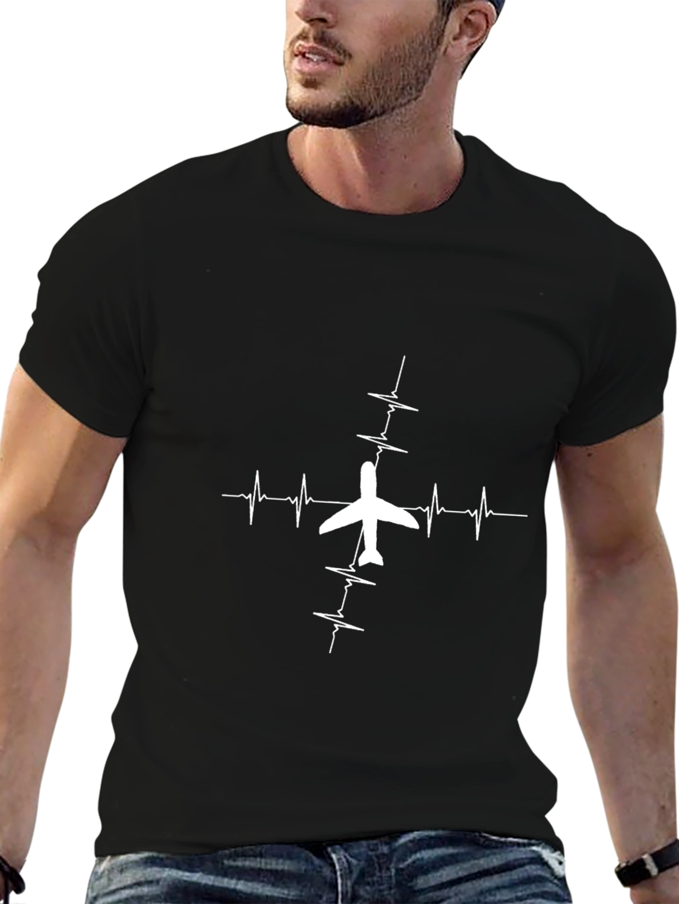 Pilot Heartbeat T-Shirt - Aviation Lover Tee