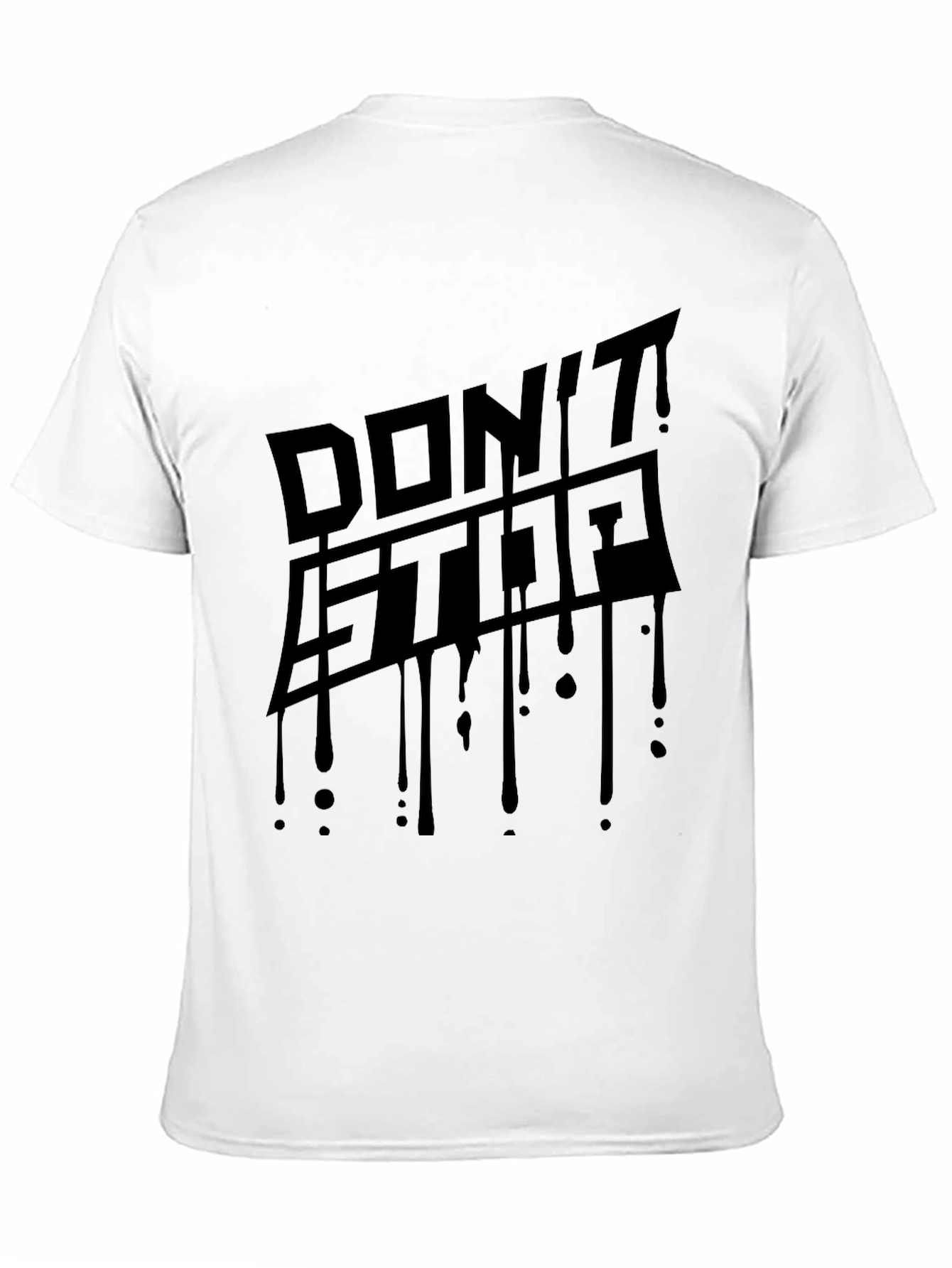 Mens Black Dont Stop Graphic Tee