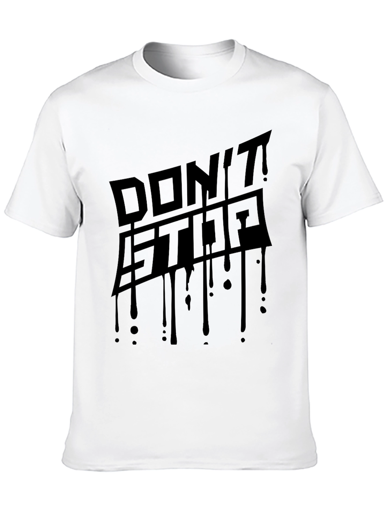 Mens Black Dont Stop Graphic Tee
