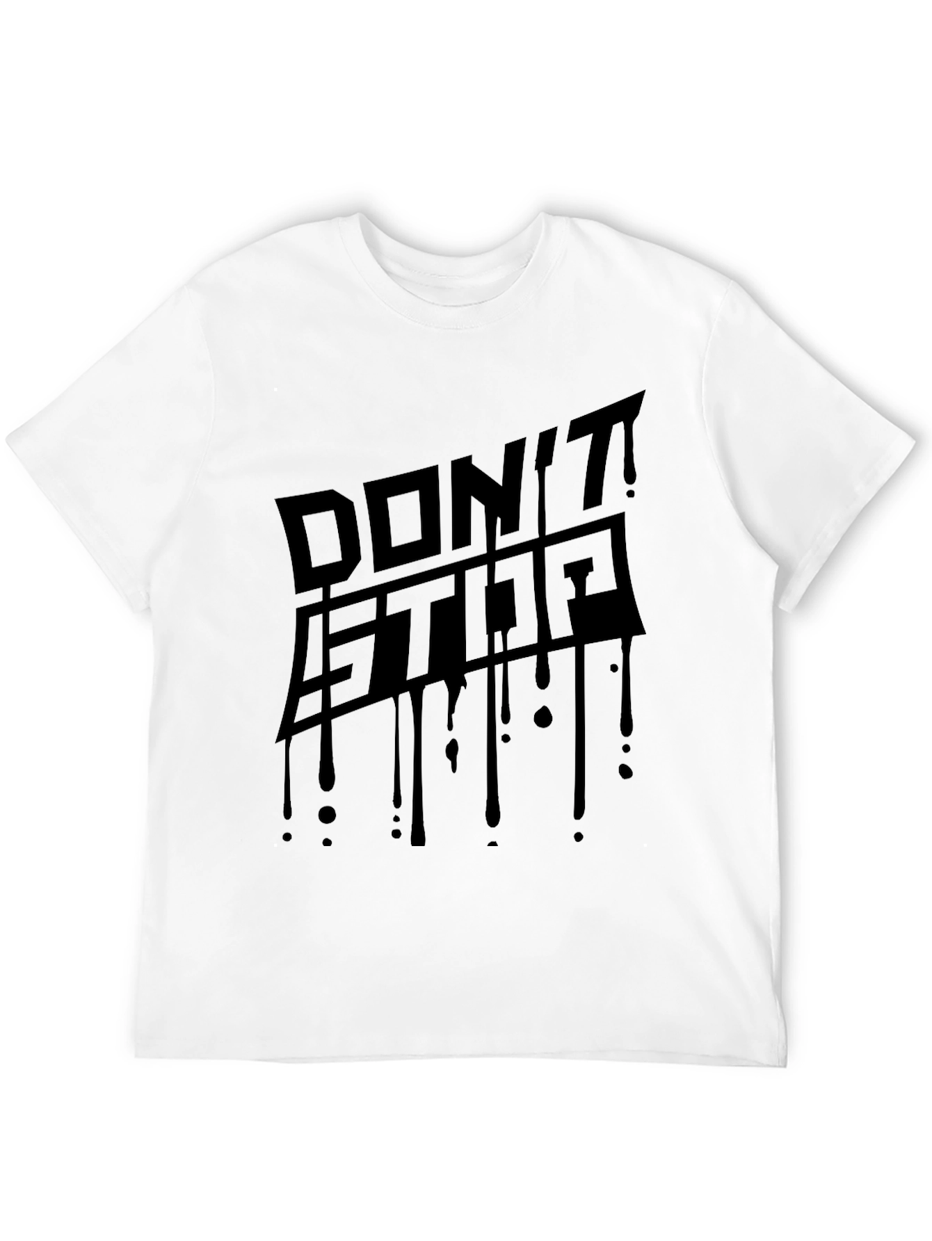 Mens Black Dont Stop Graphic Tee