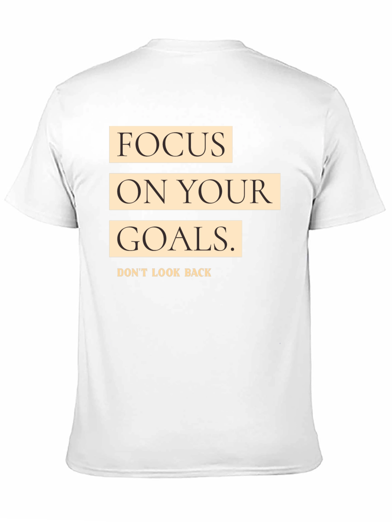 Focus on Your Goals Black Graphic T-Shirt
