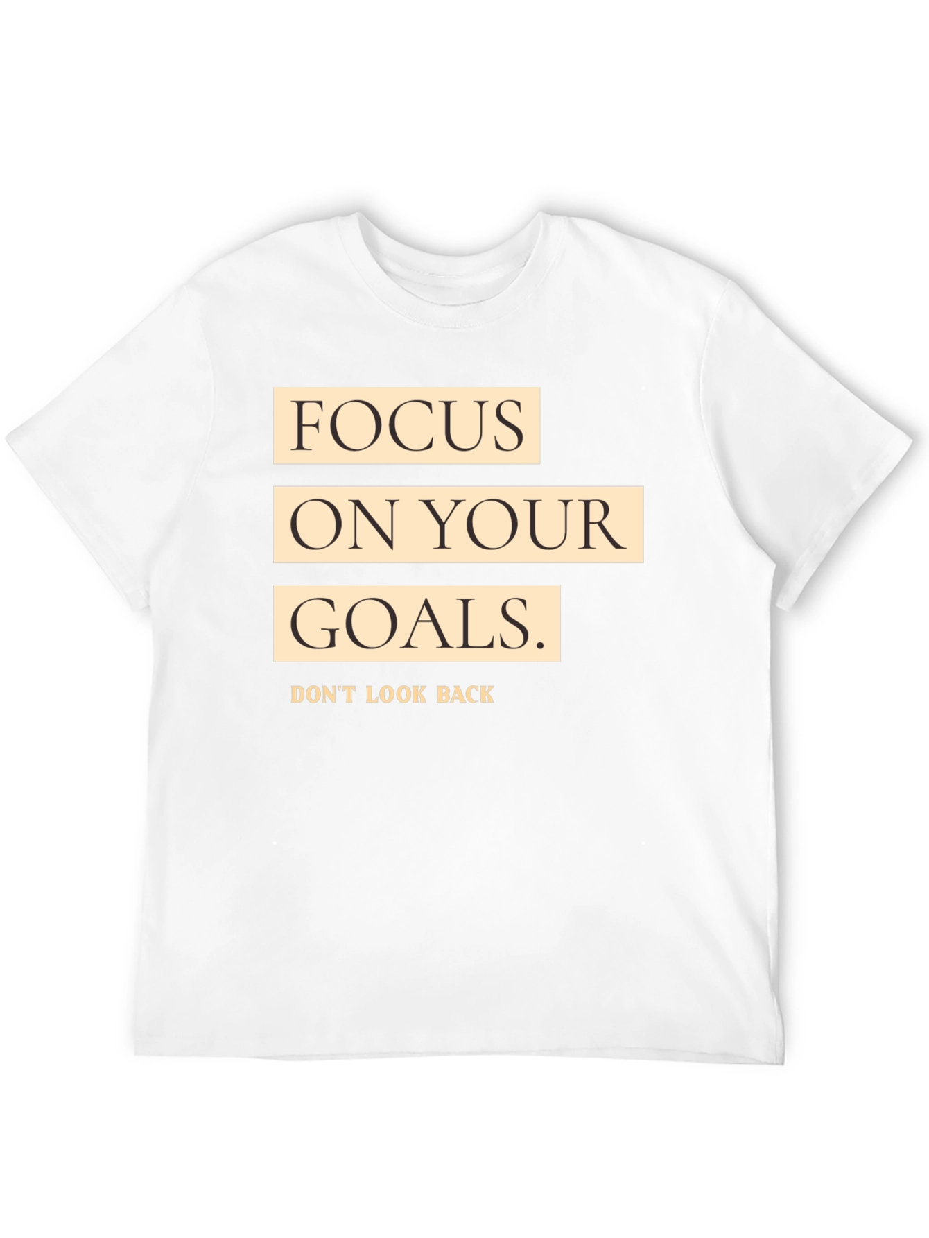 Focus on Your Goals Black Graphic T-Shirt