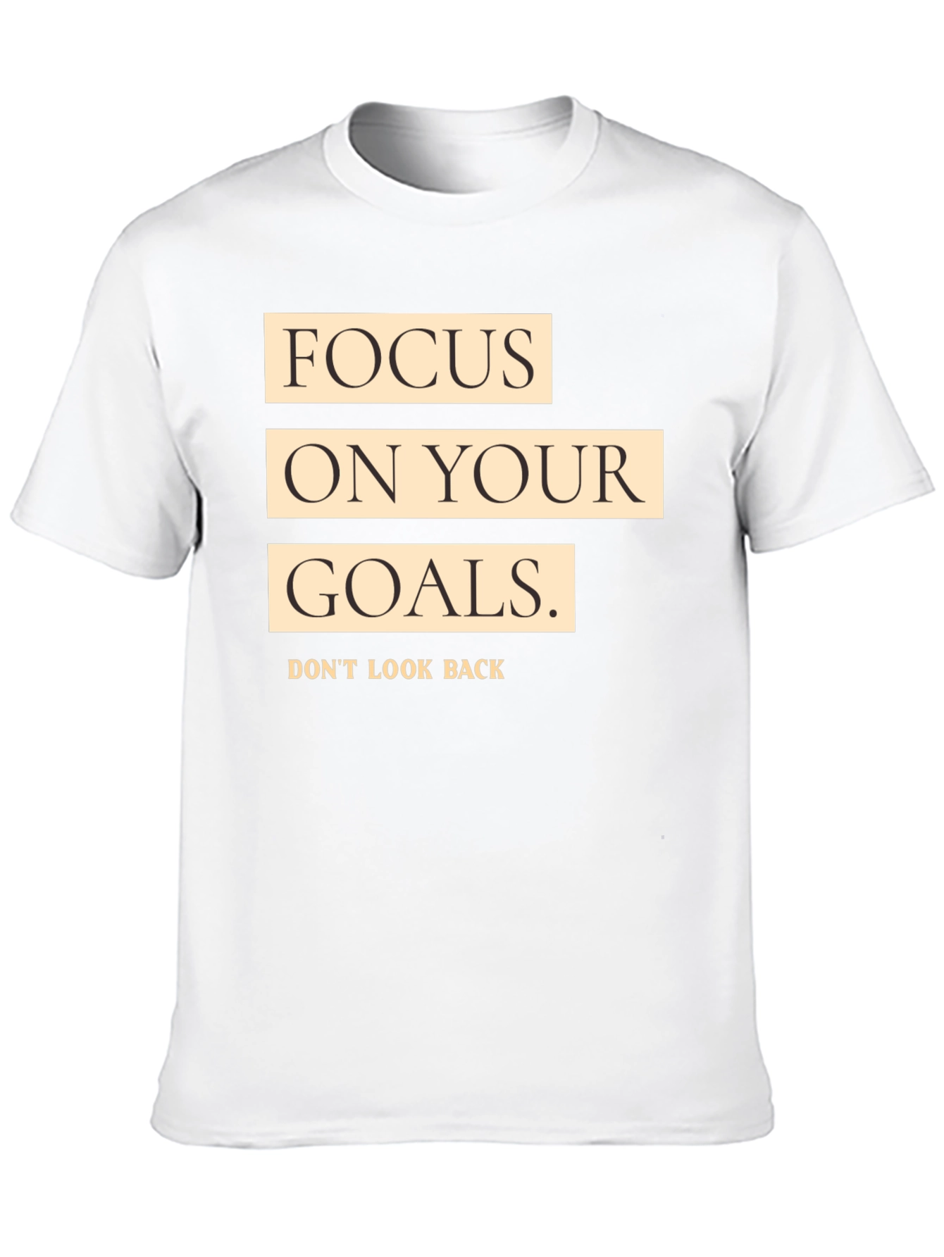 Focus on Your Goals Black Graphic T-Shirt