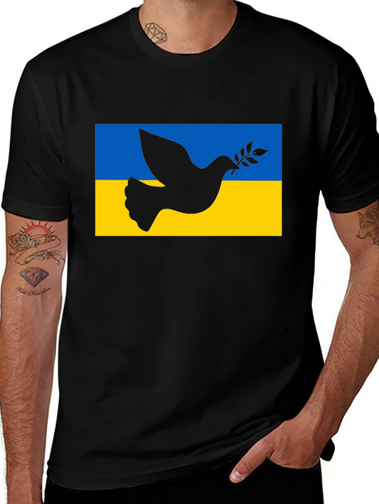 Ukraine Peace Dove Black T-Shirt