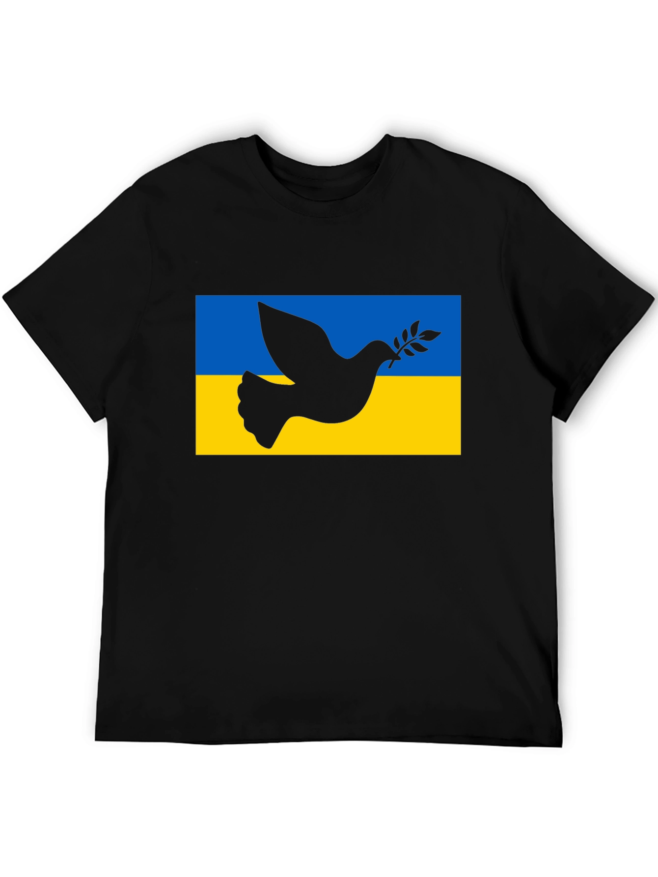 Ukraine Peace Dove Black T-Shirt