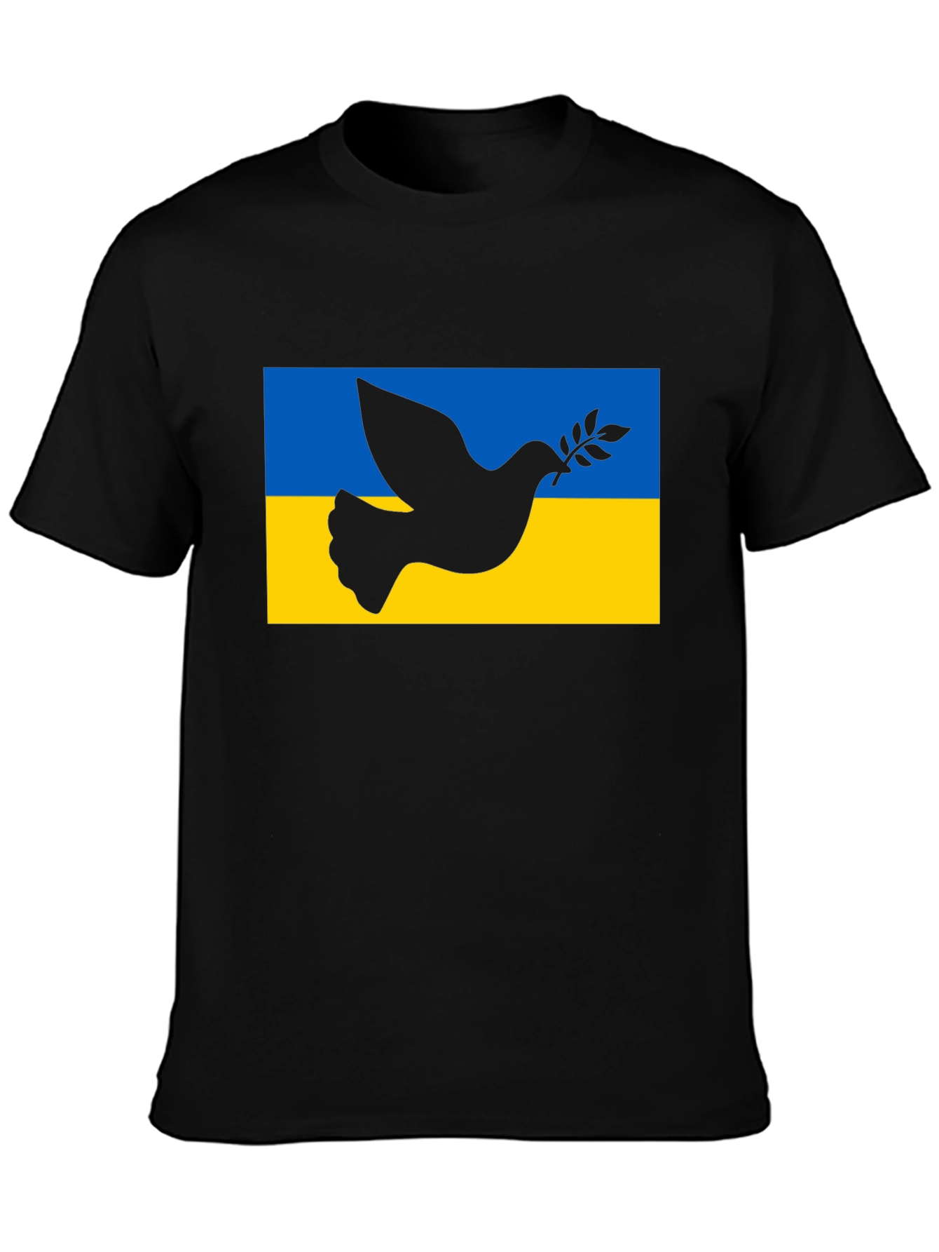 Ukraine Peace Dove Black T-Shirt