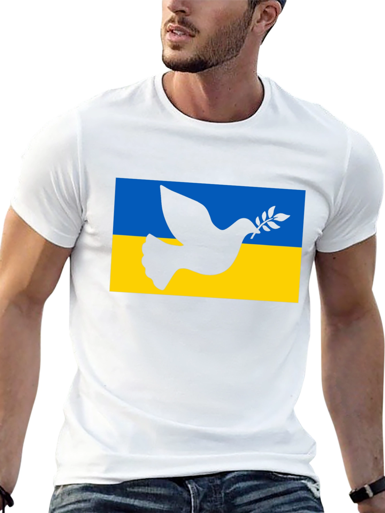 Ukraine Peace Dove Black T-Shirt