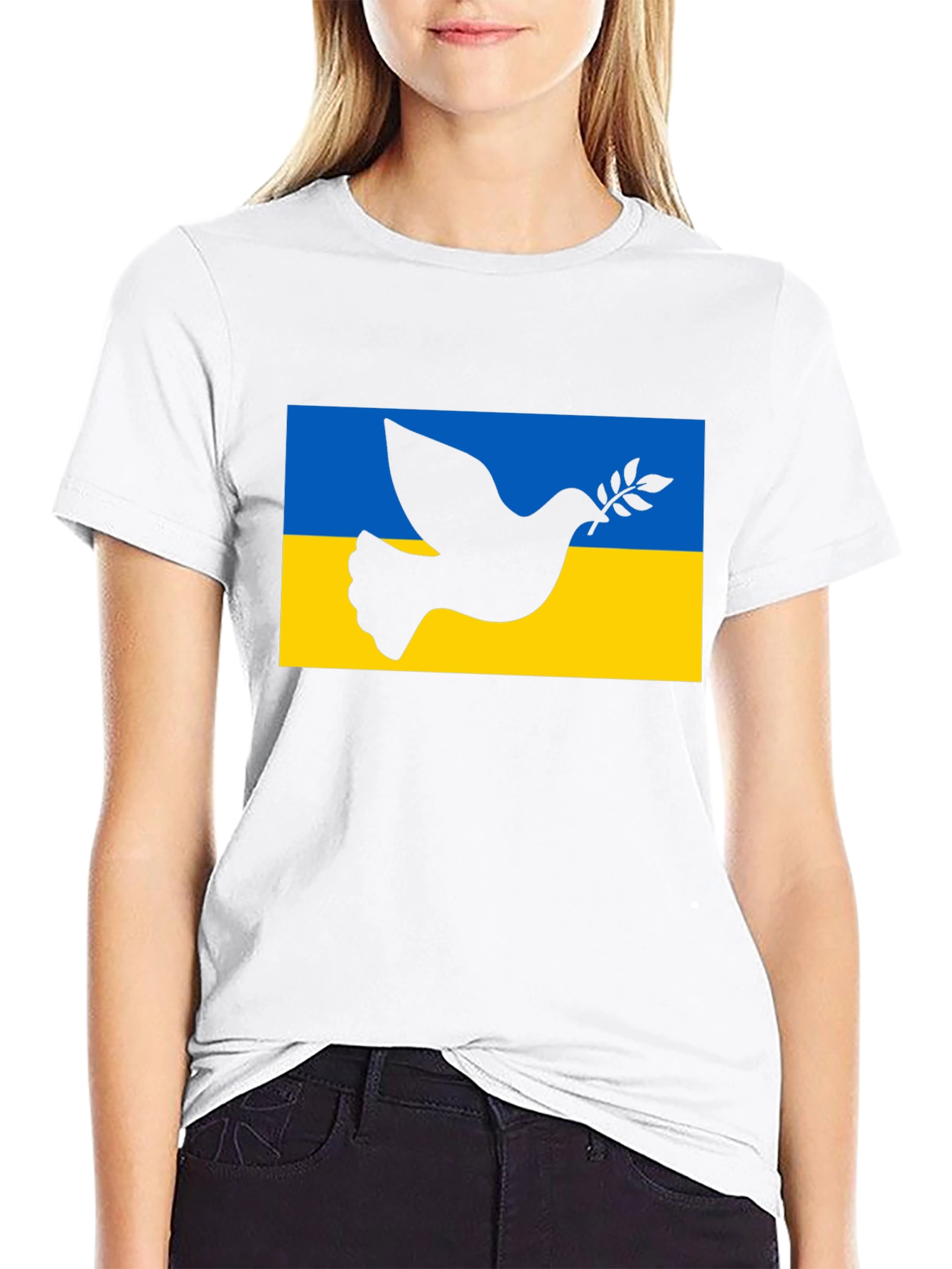 Ukraine Peace Dove Black T-Shirt