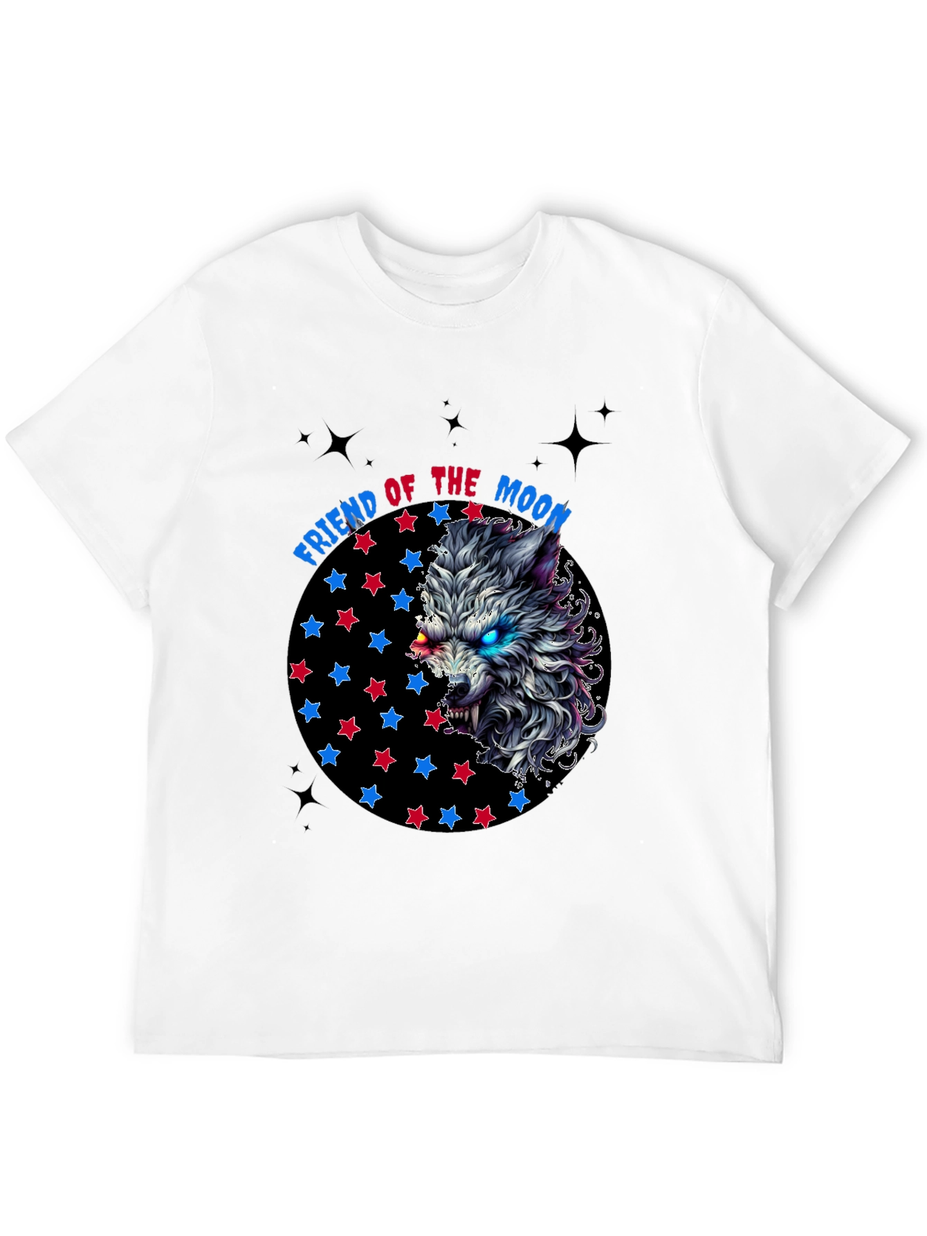 Friend of the Moon Wolf Graphic T-Shirt