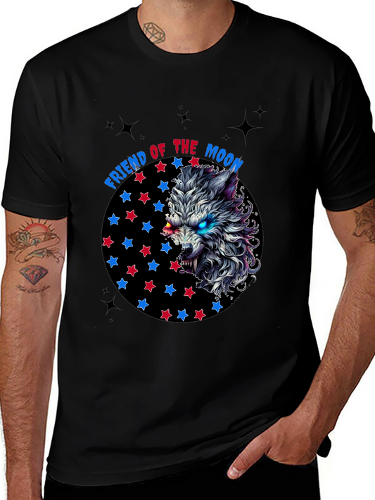Friend of the Moon Wolf Graphic T-Shirt