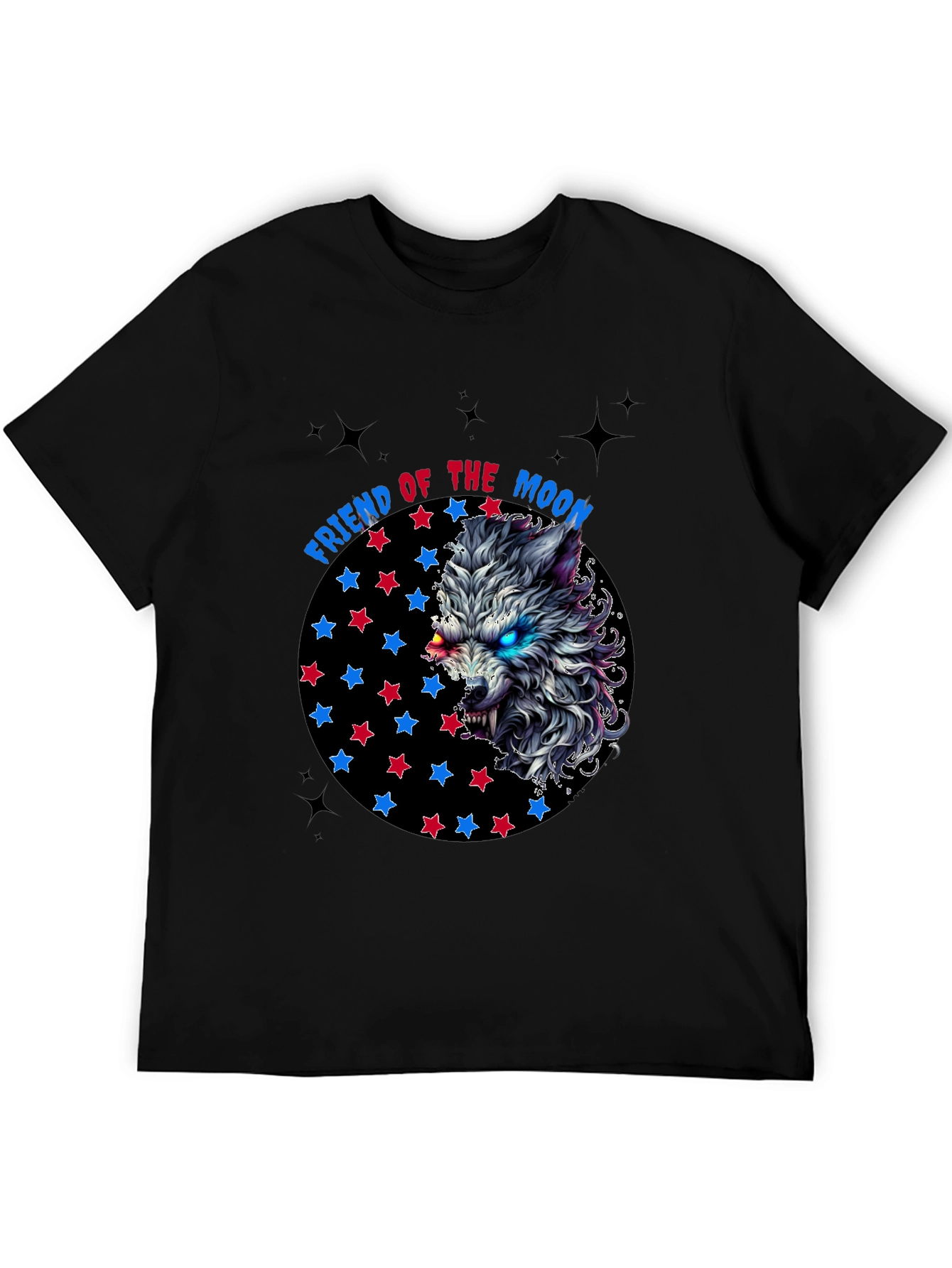 Friend of the Moon Wolf Graphic T-Shirt