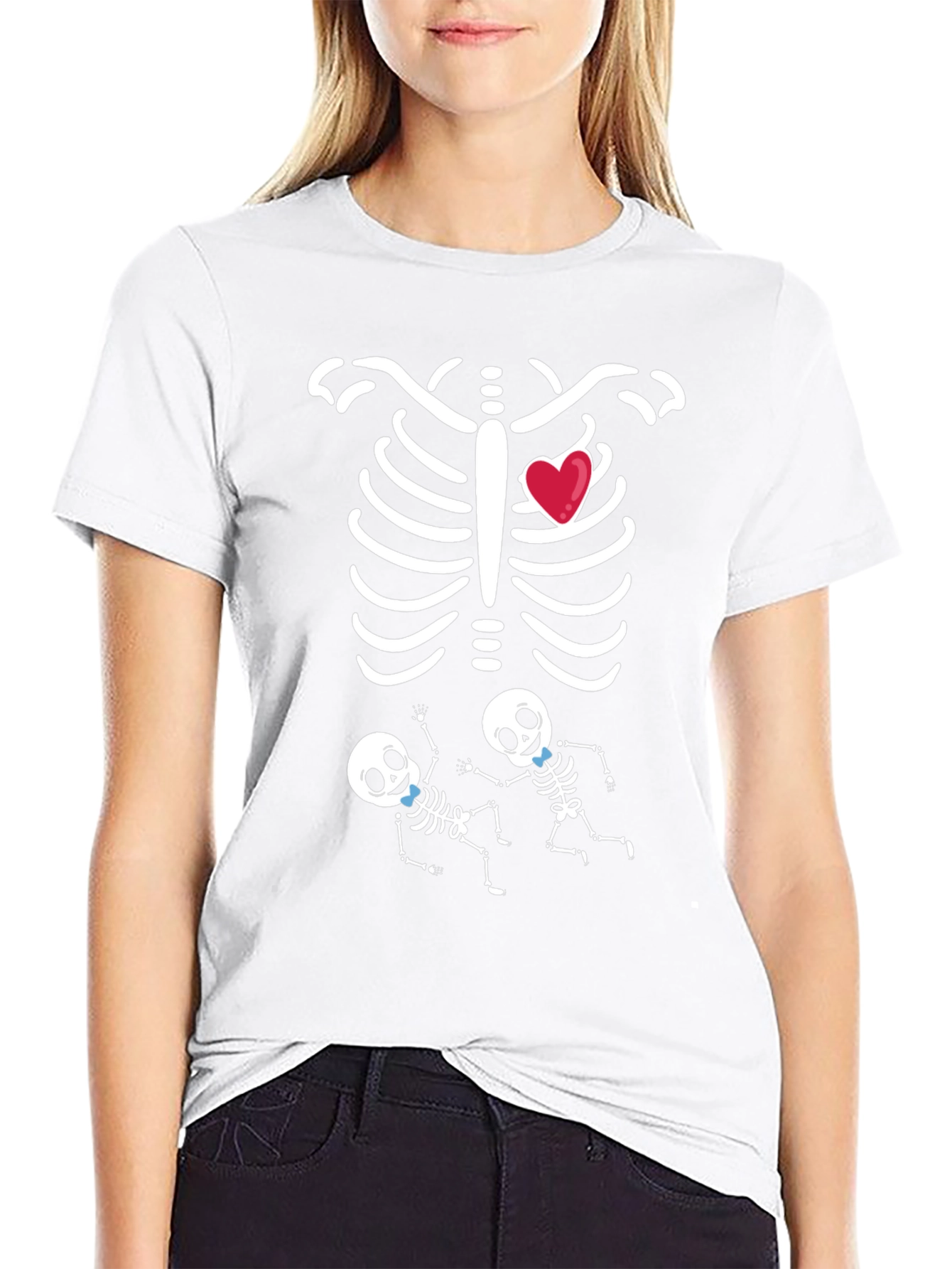 Pregnancy Skeleton T-Shirt - Expecting Twins