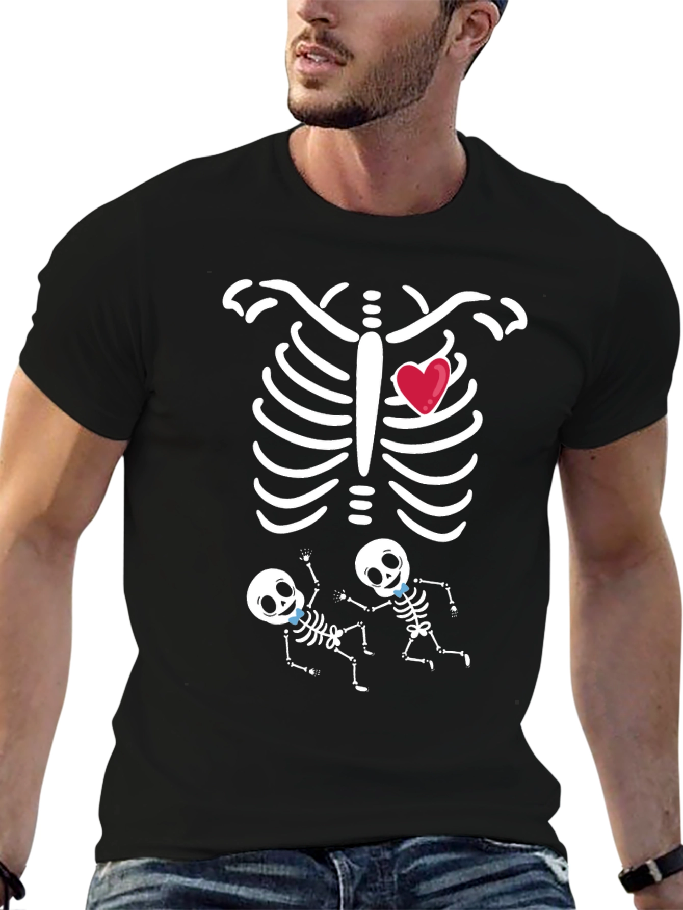 Pregnancy Skeleton T-Shirt - Expecting Twins
