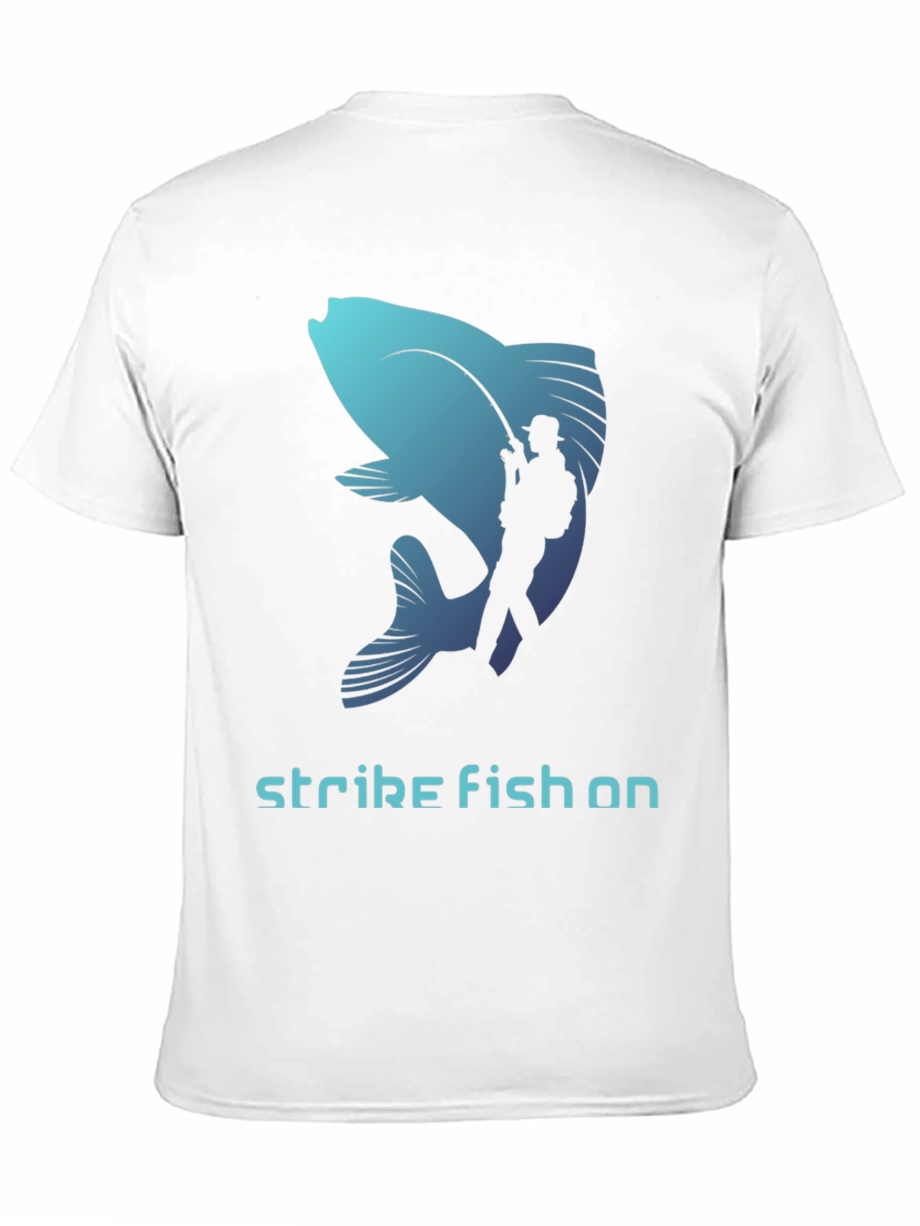 Strike Fish On T-Shirt - Fishing Lover Tee