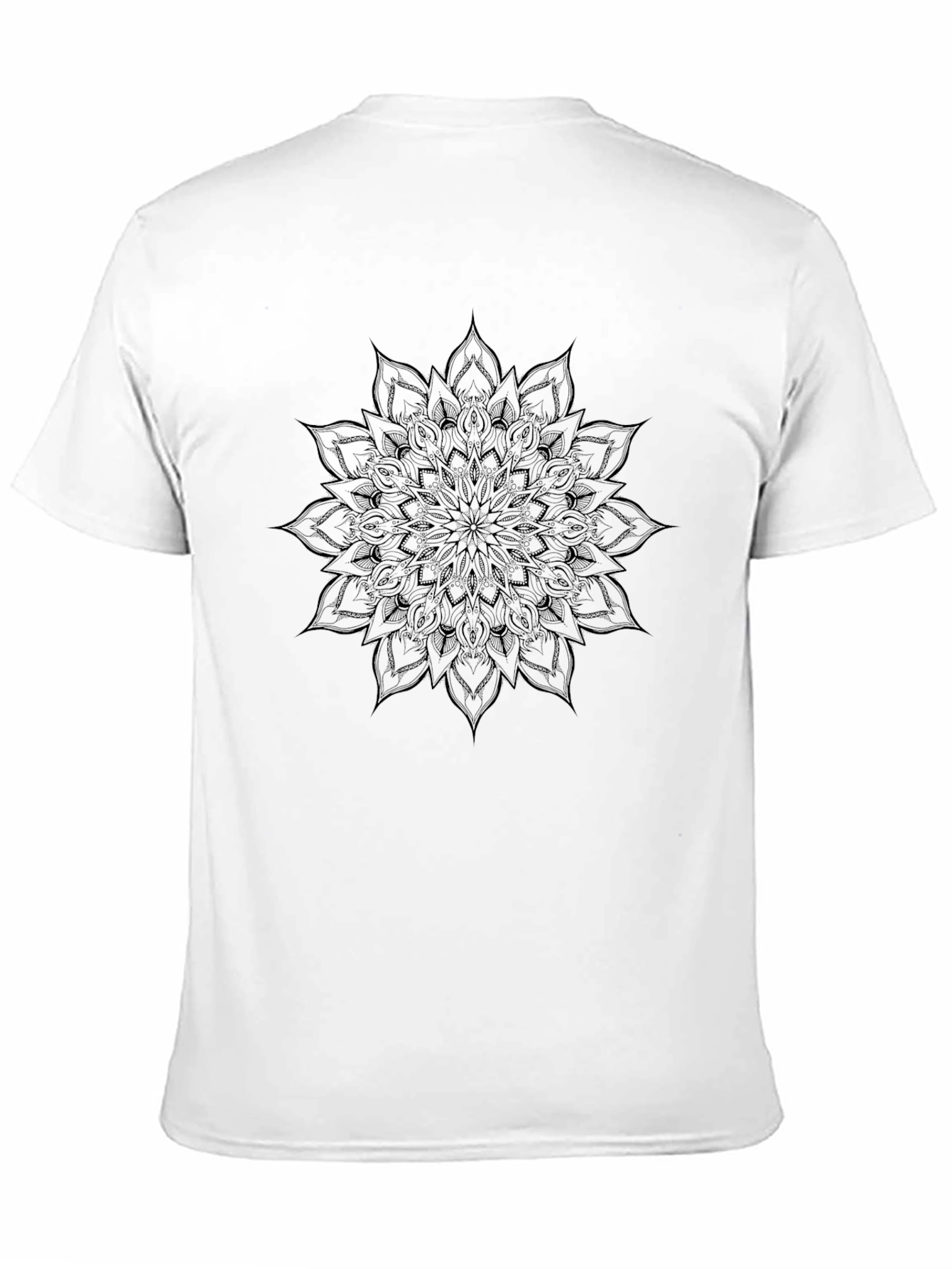 Mens Black Mandala Graphic Tee