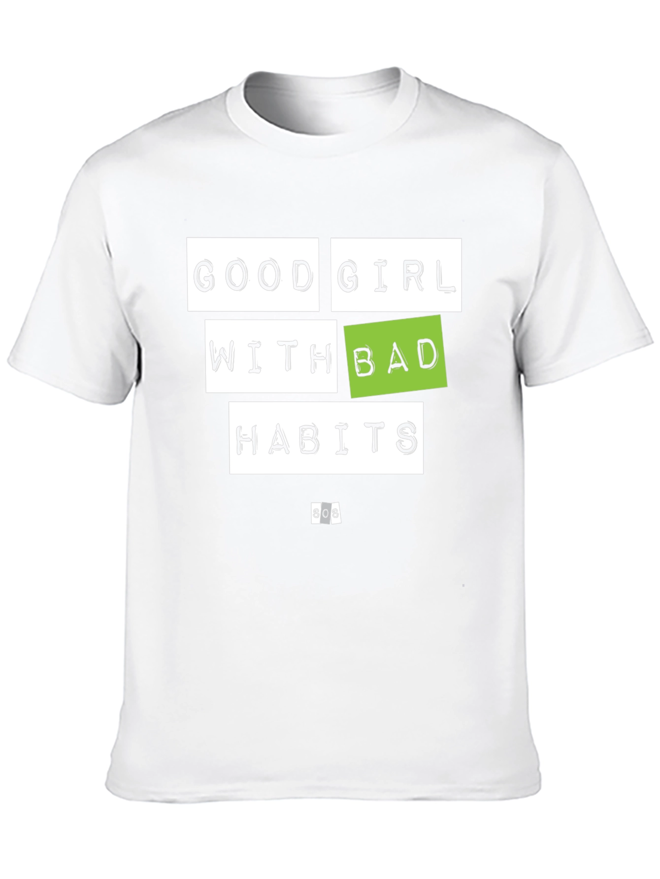 Good Girl Bad Habits Black Graphic T-Shirt