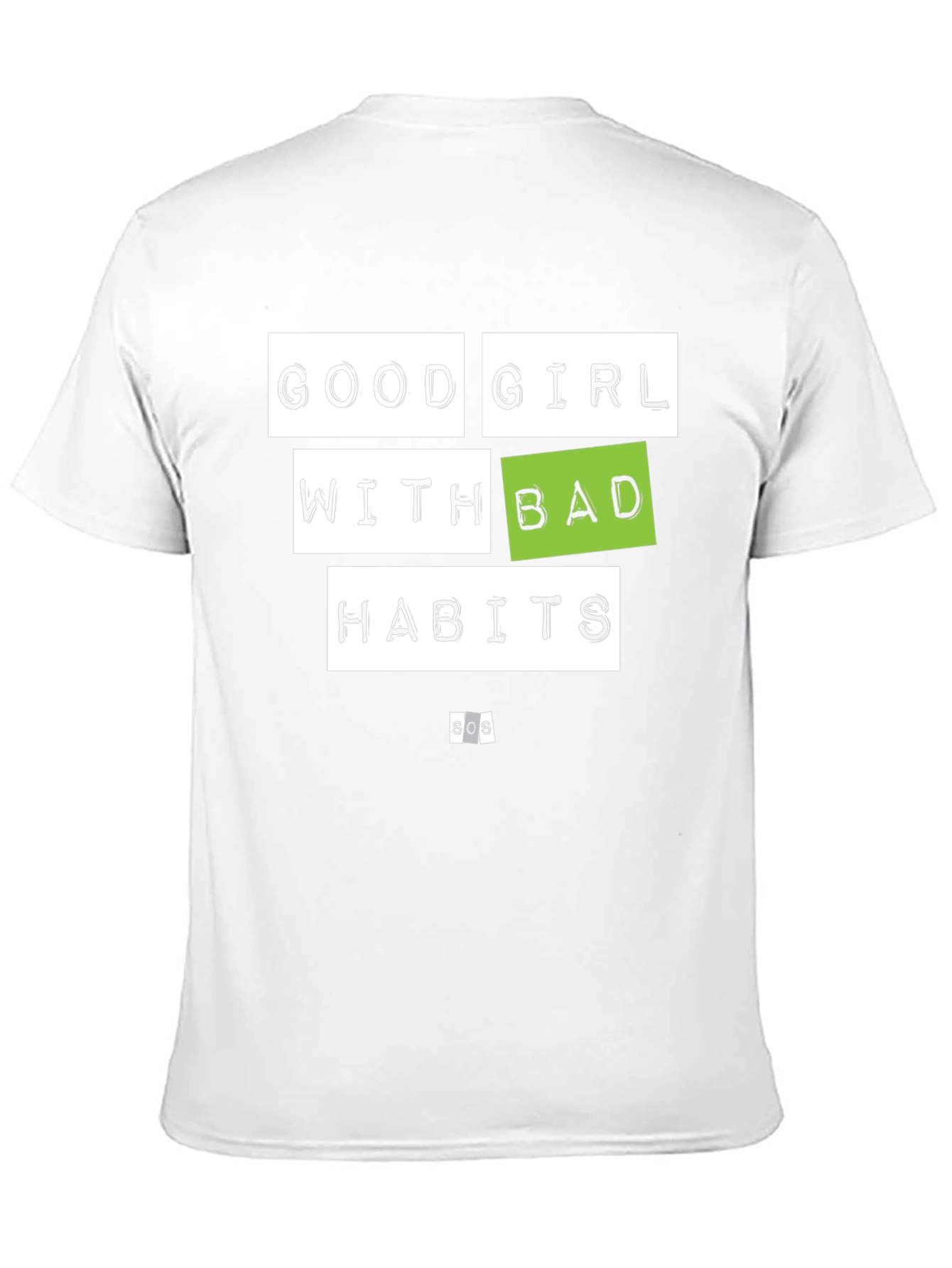 Good Girl Bad Habits Black Graphic T-Shirt