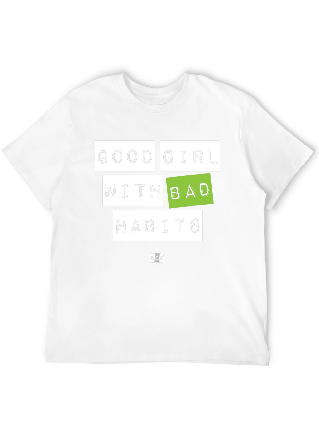 Good Girl Bad Habits Black Graphic T-Shirt