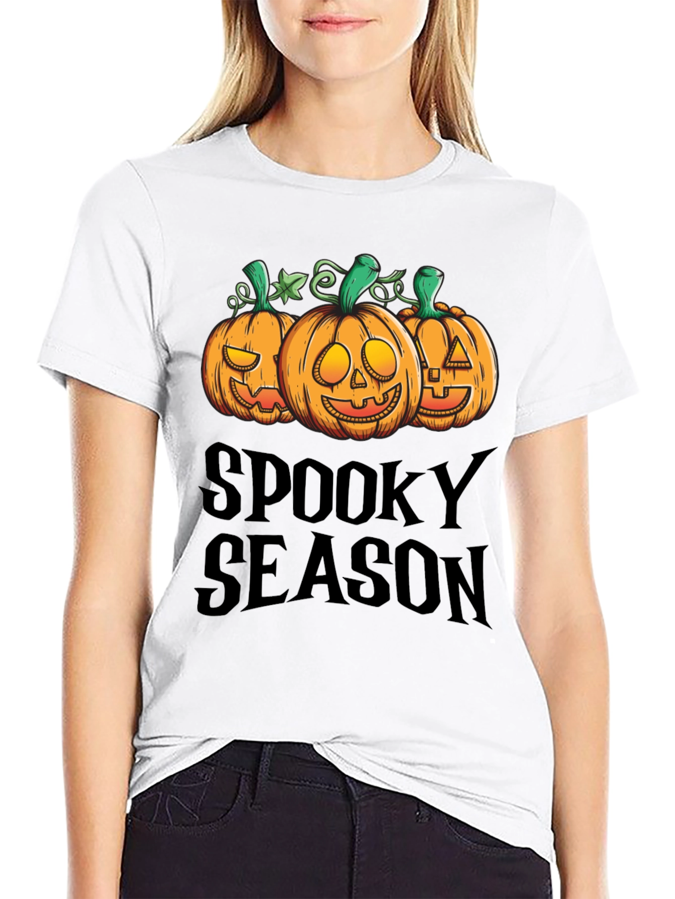 Spooky Season Pumpkin Graphic T-Shirt