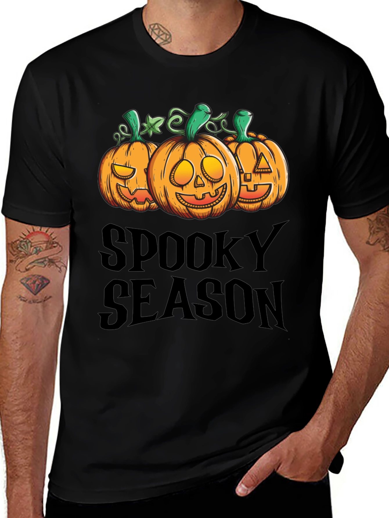 Spooky Season Pumpkin Graphic T-Shirt