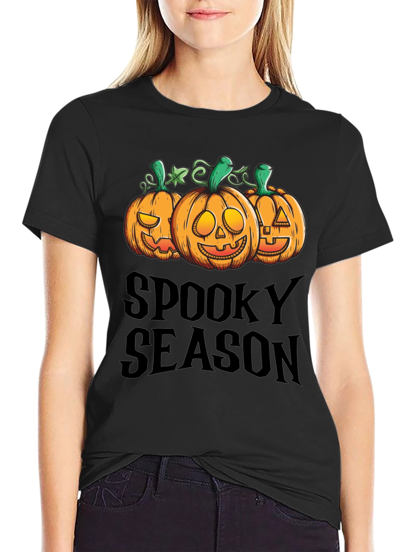 Spooky Season Pumpkin Graphic T-Shirt