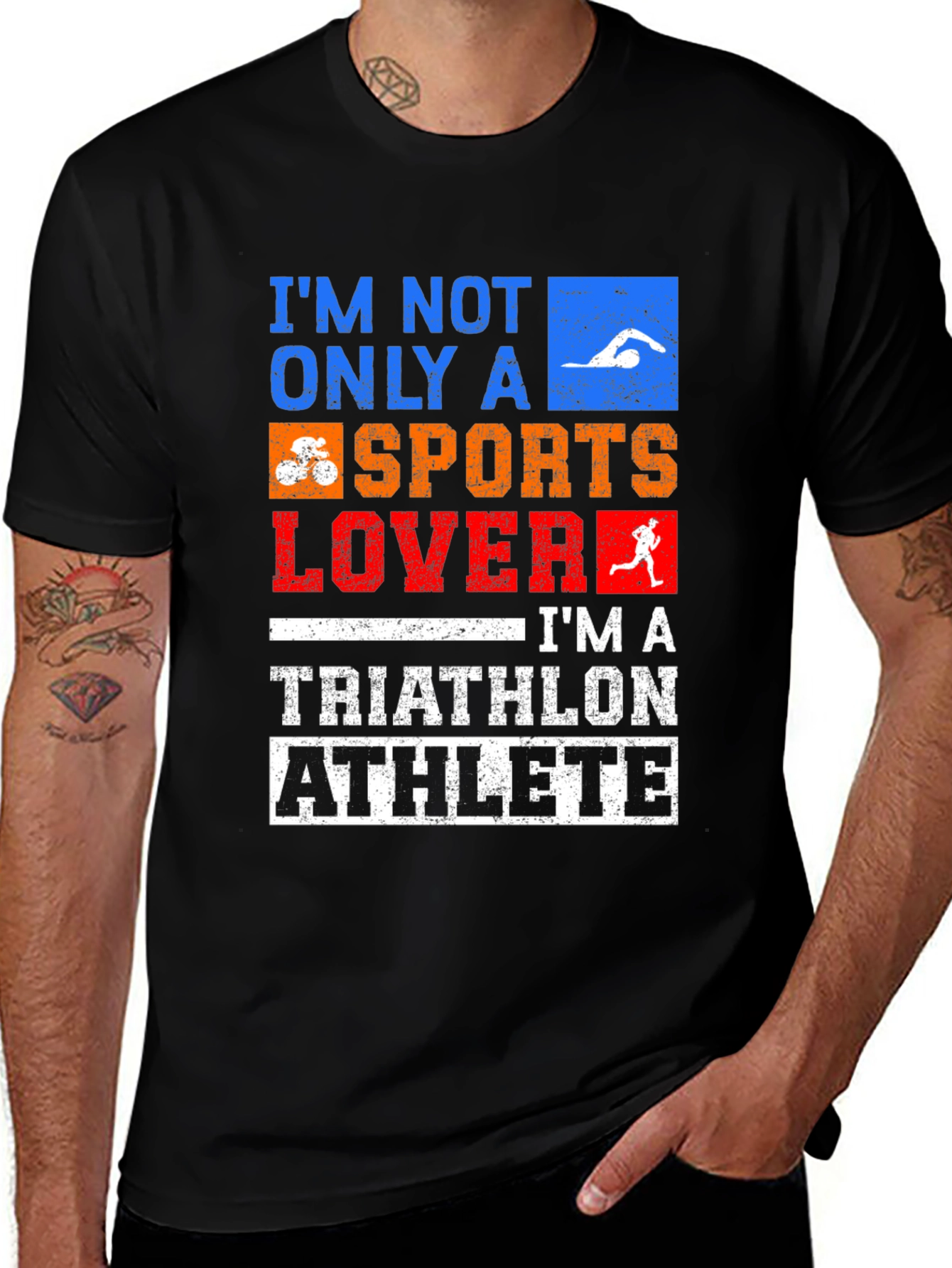 Triathlon Athlete T-Shirt - Sports Lover Design