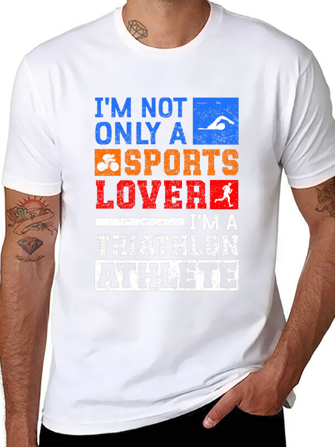 Triathlon Athlete T-Shirt - Sports Lover Design