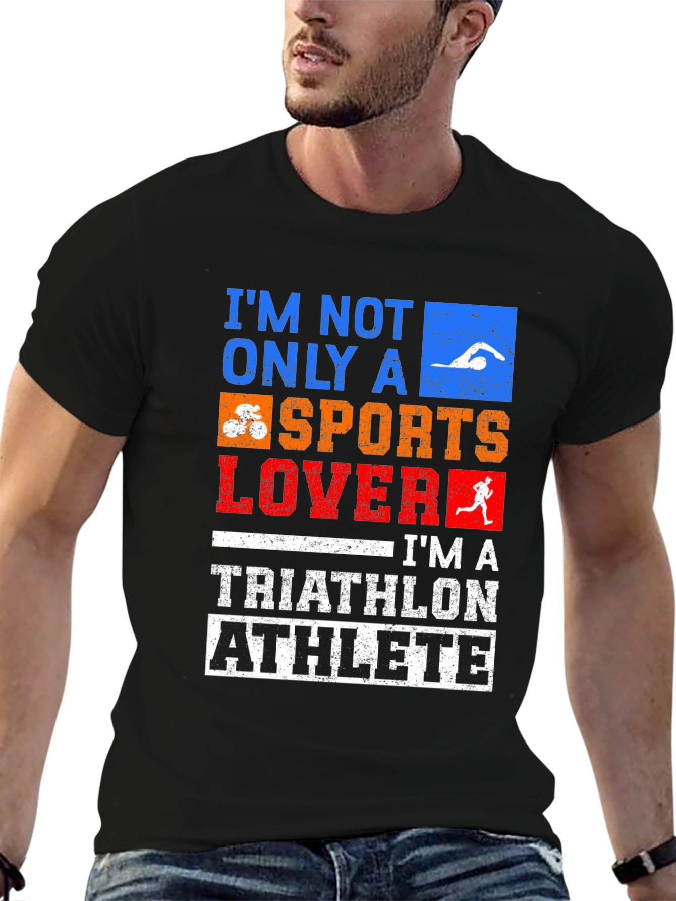 Triathlon Athlete T-Shirt - Sports Lover Design