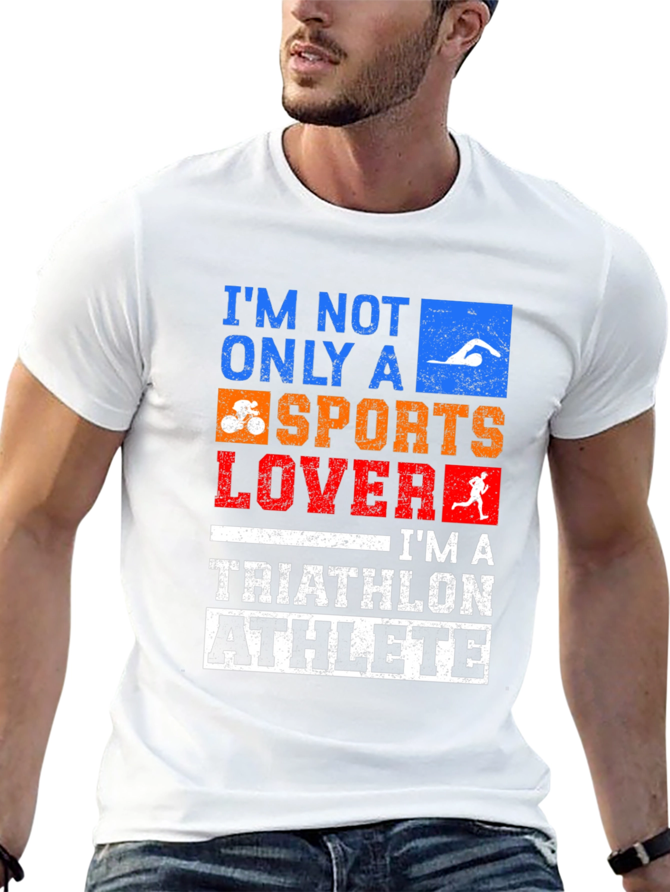Triathlon Athlete T-Shirt - Sports Lover Design